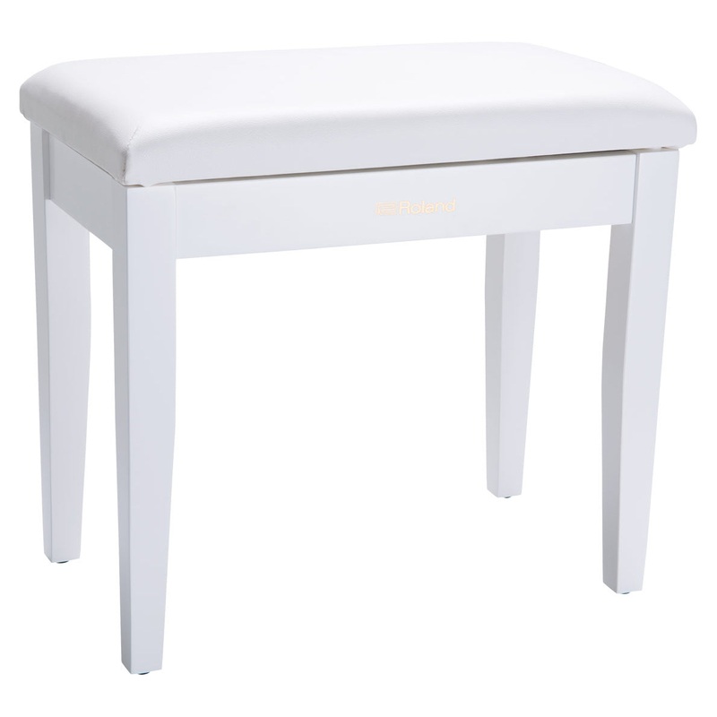 Roland RPB-100 Piano Bench with Storage Compartment – Satin White