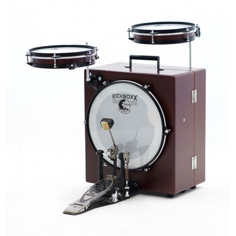 Toca Kickboxx Suitcase Drum Set with Kickboxx – 10 in. Snare – 10 in. Tom and 3 Accessory Mounting Rods