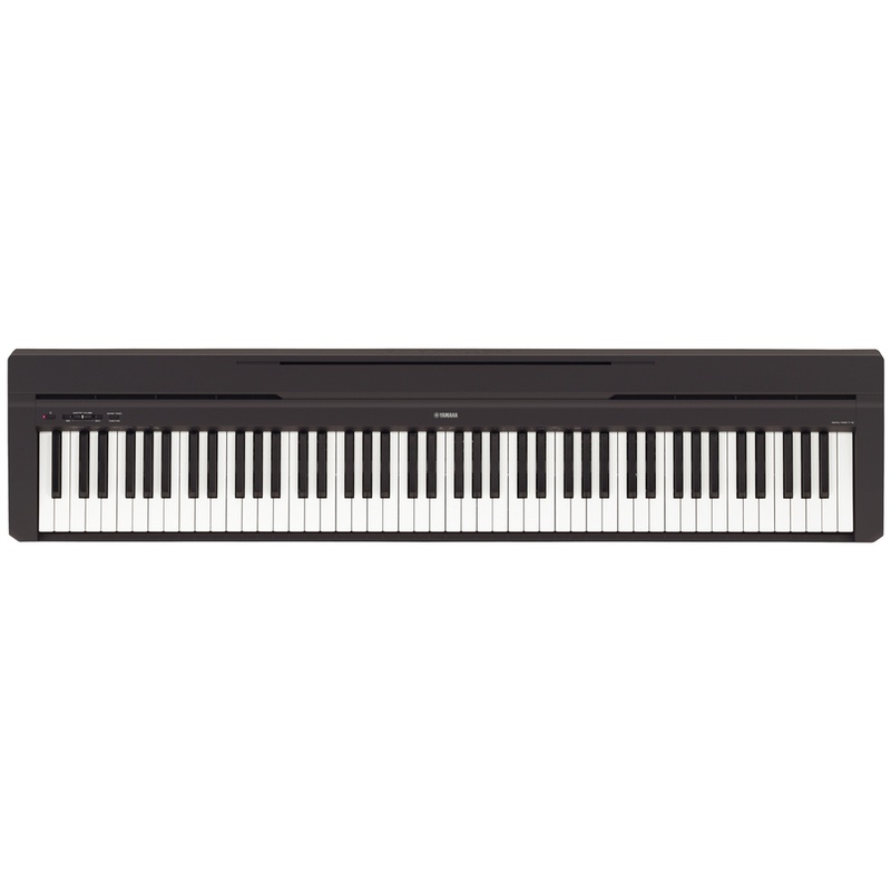 Yamaha P-45 88-Key Digital Piano with Pedal and Music Rest – Black