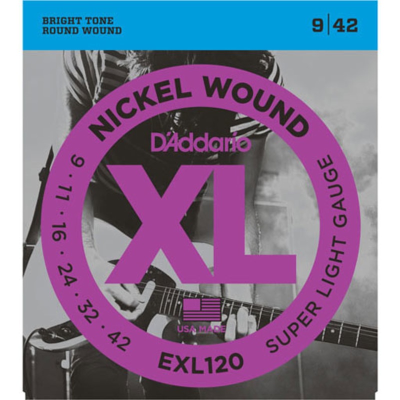 DAddario EXL120 Nickel Wound Electric Guitar Strings Super Light 9-42