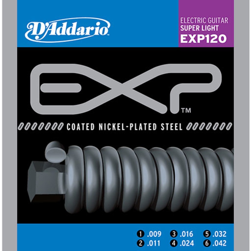 DAddario EXP120 Coated Nickel Wound Super Light 9-42