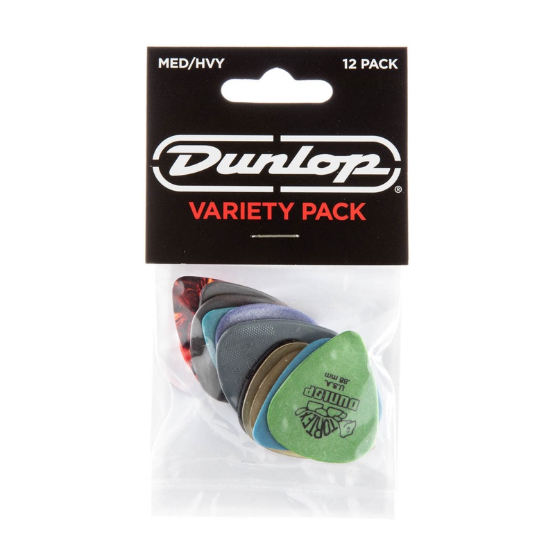 Dunlop PVP102 Variety Medium/Heavy Guitar Picks (12 Pack)