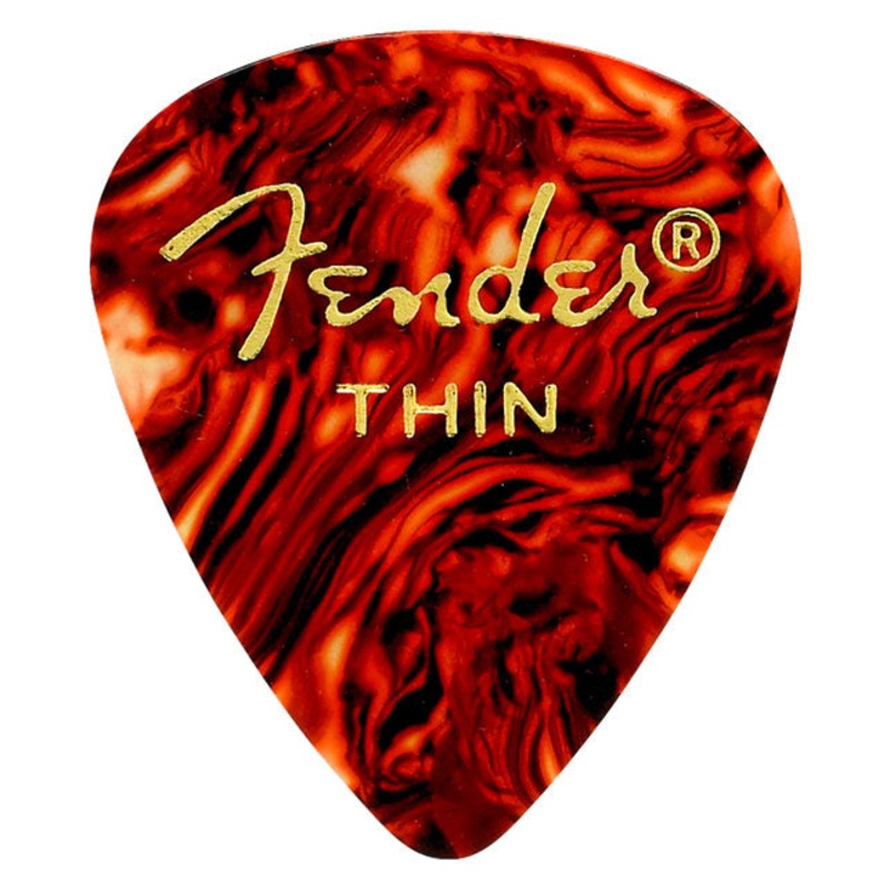 Fender 12 Pack 351 Shape Thin Guitar Picks – Tortoise Shell