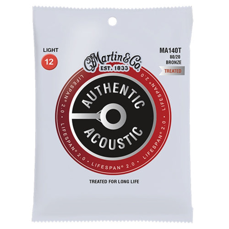Martin MA535T Authentic Acoustic Lifespan Treated Custom Light 92/8 Acoustic Guitar Strings