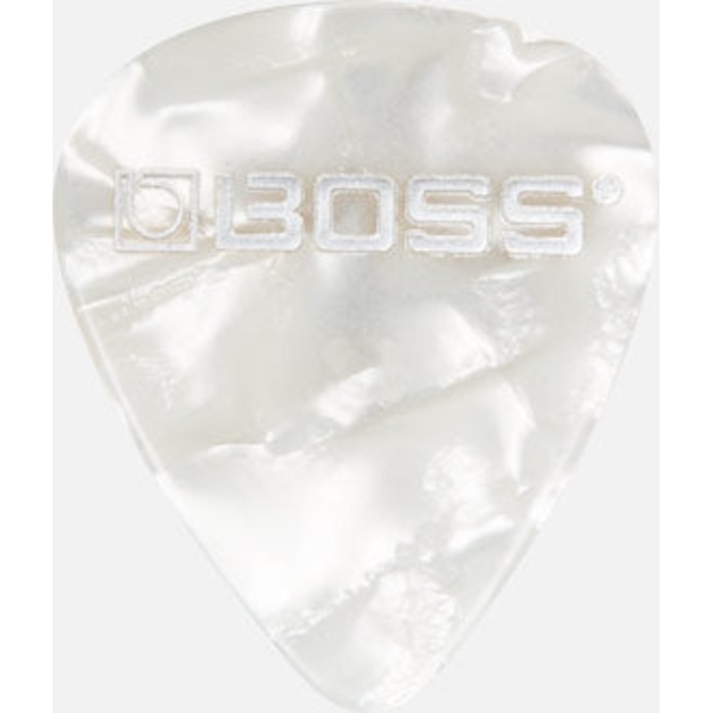 BOSS BPK-12-WM 12-Pack Celluloid Pick – Medium – White
