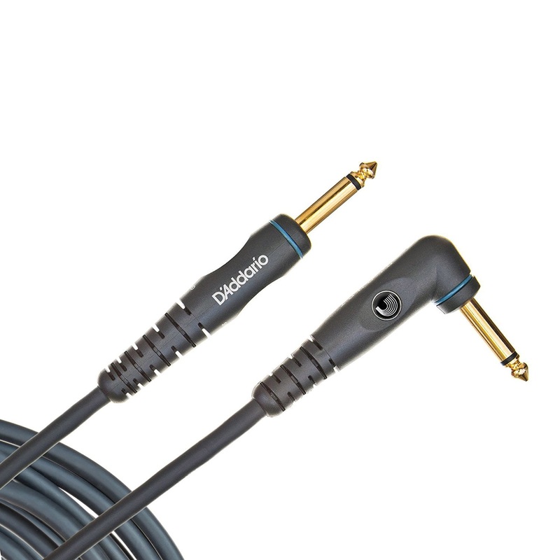 DAddario PW-GRA-20 Custom Series Straight to Angle Instrument Cable – 20 ft.