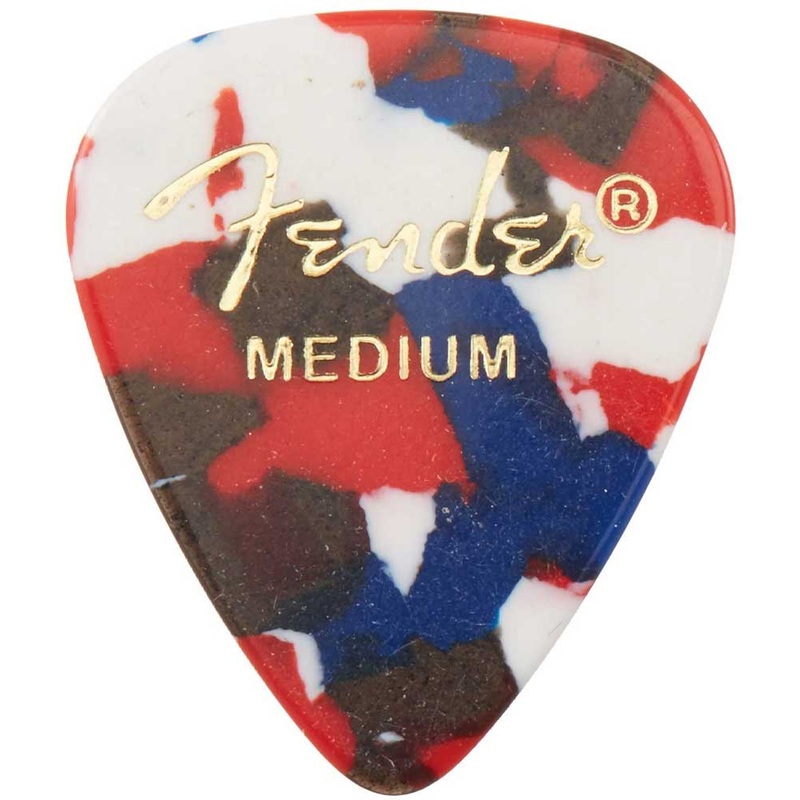 Fender 351 Shape Picks Medium – Classic Celluloid Confetti (12 Pack)