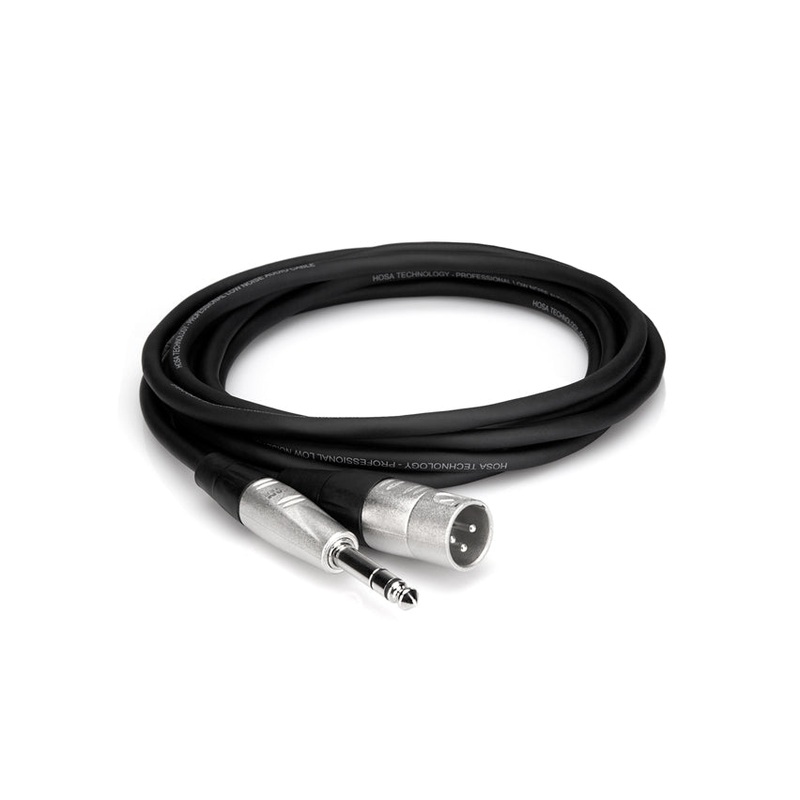 Hosa HSX-005 Pro Balanced Interconnect REAN 1/4 in TRS to XLR3M – 5 ft.
