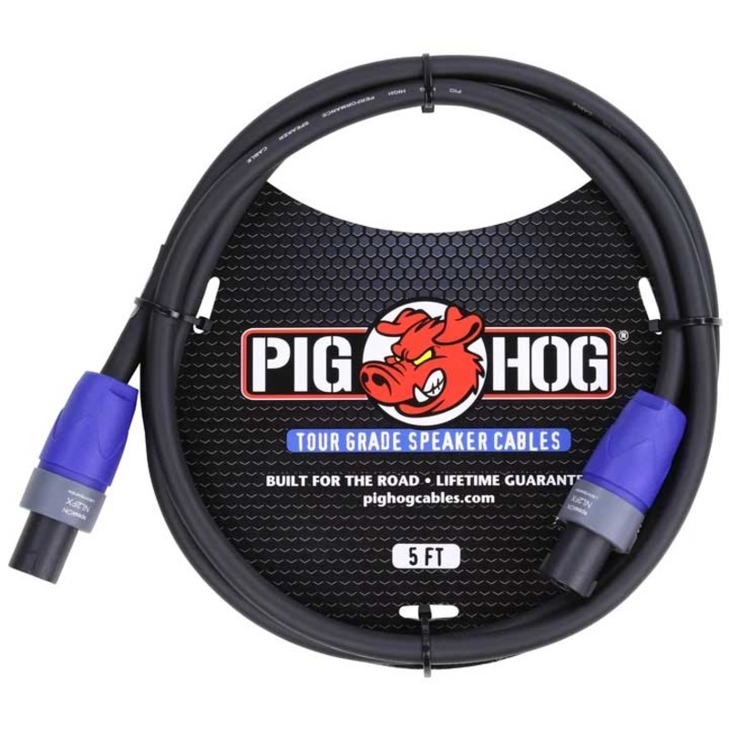 Pig Hog PHSC5SPK Speakon to Speakon Speaker Cable – 5 ft.