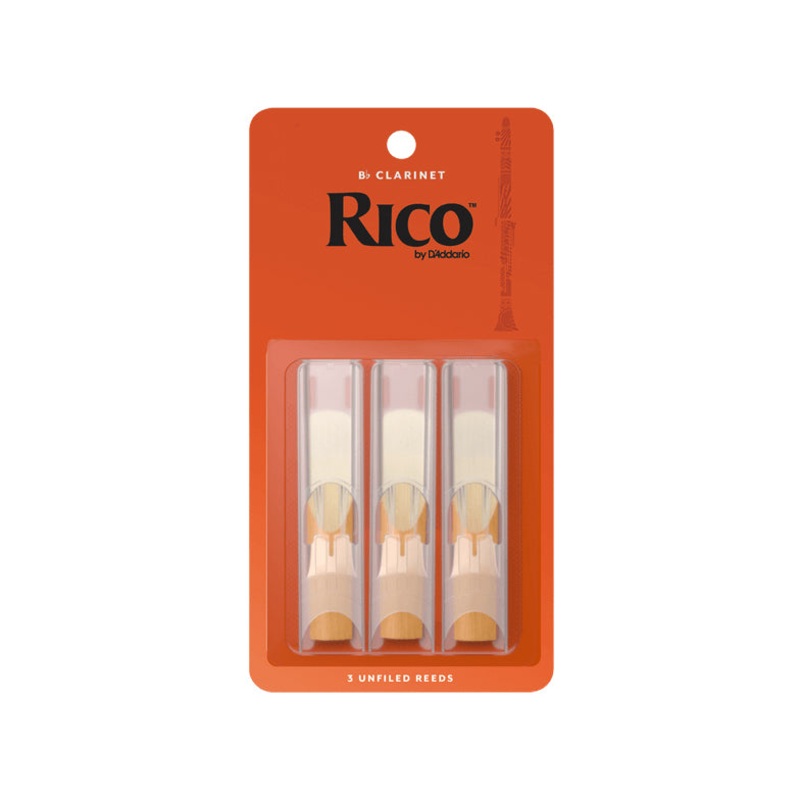 Rico by D’Addario 3-Pack Bb Clarinet Reeds  Strength 2