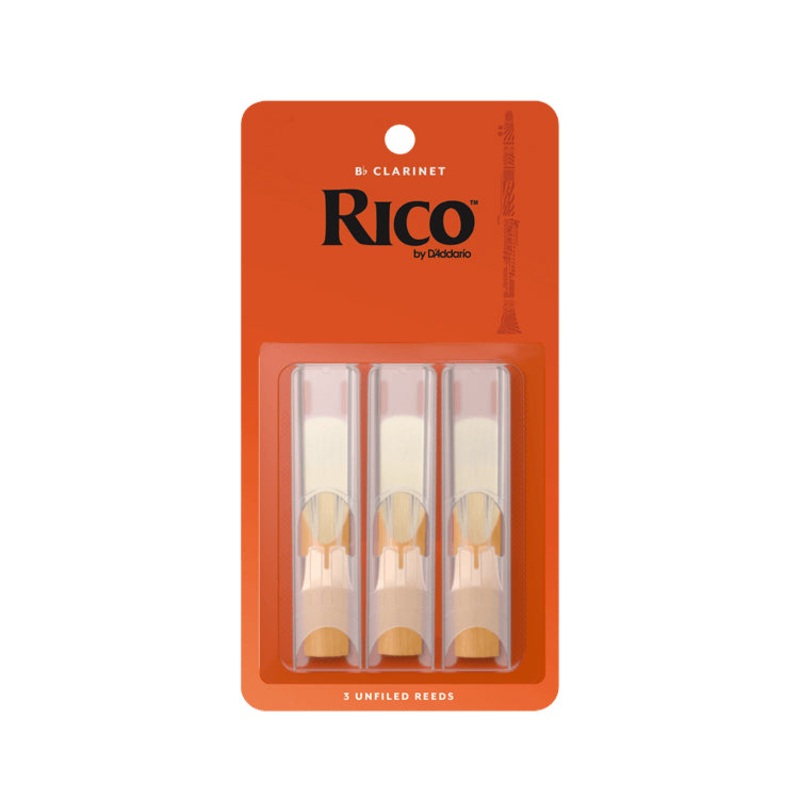 Rico by D’Addario Bb Clarinet Reeds – Strength 1.5 – 3-Pack
