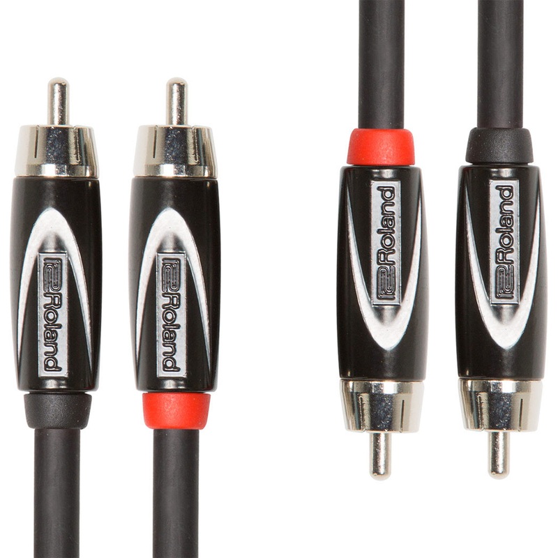 Roland RCC-3-2R2R Black Series Interconnect Cable Dual RCA to RCA Connectors – 3 ft.