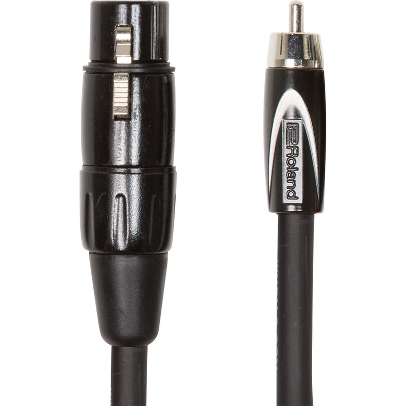 Roland RCC-5-RCXF Black Series Interconnect Cable, RCA to XLR – 5 ft.