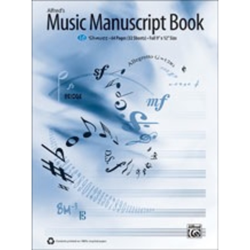 Alfred Music Manuscript Book, 10-Stave