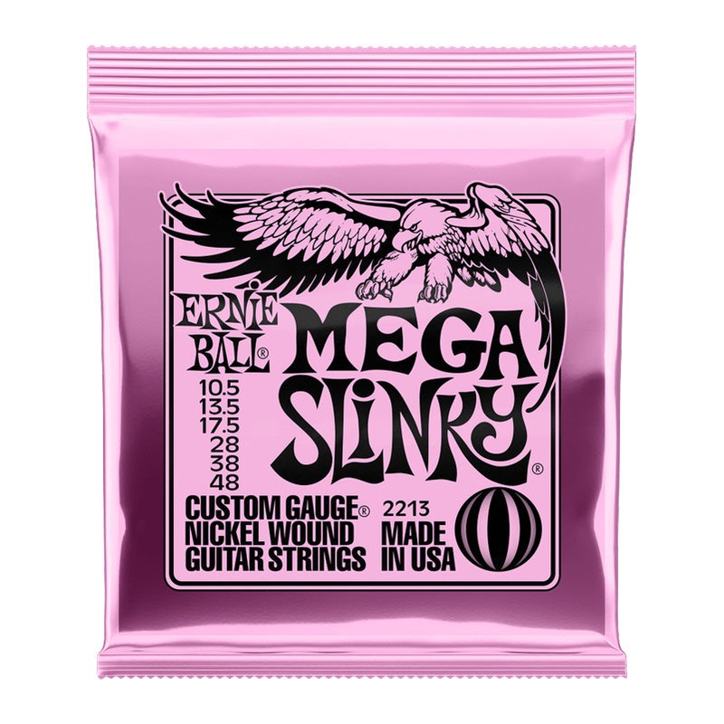 Ernie Ball Mega Slinky Nickel Wound Electric Guitar Strings – 10.5-48 Gauge