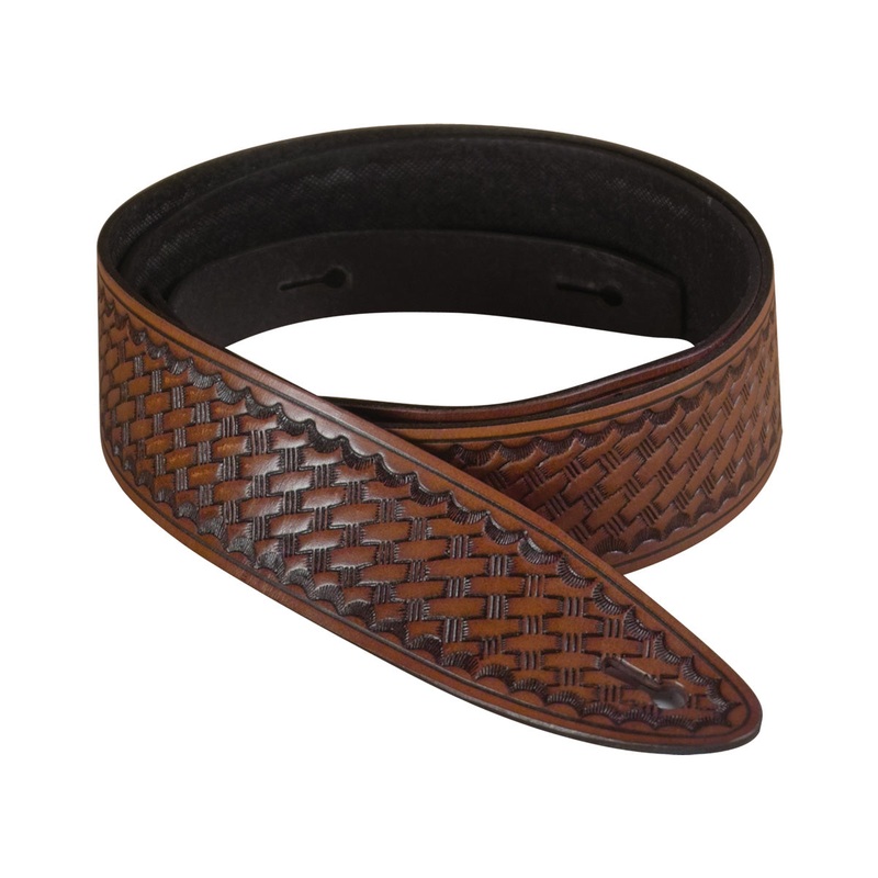 Golden Gate SG-5311 Shelton Leather 1.75 in. Guitar Strap  Walnut Brown