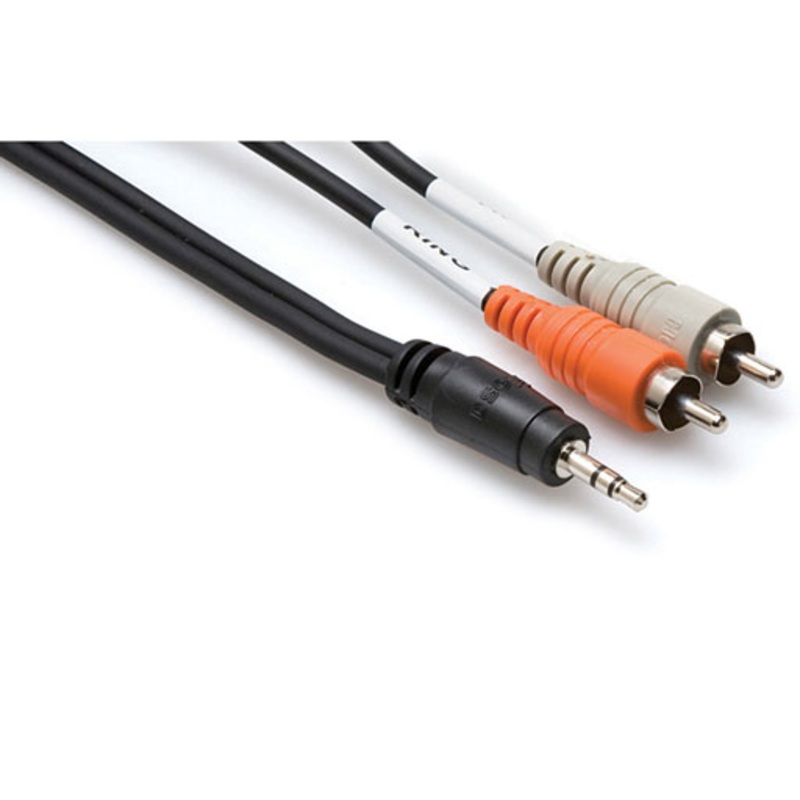 Hosa CMR-206 Stereo Breakout, 3.5mm TRS To Dual RCA – 6 ft