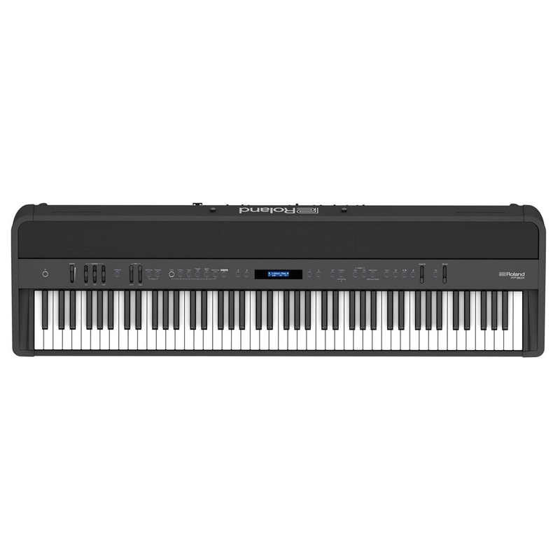Roland FP-90X Weighted 88-Key Digital Piano with Pedal and Music Rest – Black