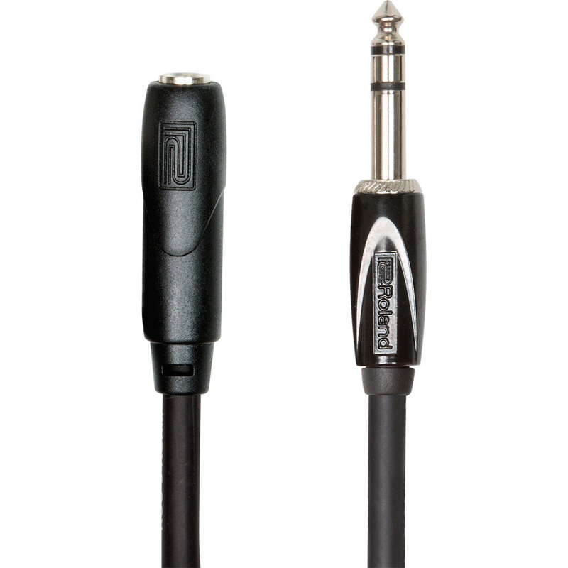 Roland RHC-25-1414 Black Series 25ft Headphone Extension Cable with 1/4in. TRS Male to Female