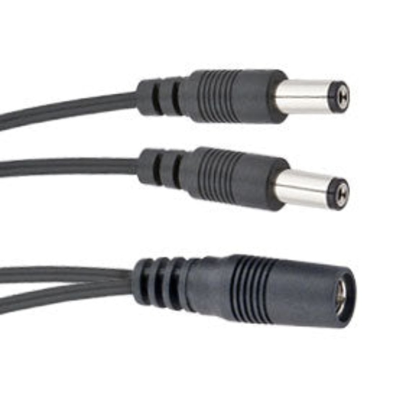 Voodoo Lab PPAY Voltage Doubler Adapter two 2.1mm Straight to 2.1mm Female – 4 in.