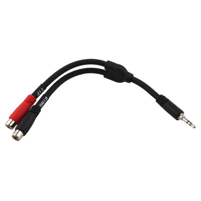 6 Y Cable, Stereo 3.5MM(M)-Dual RCA(F)