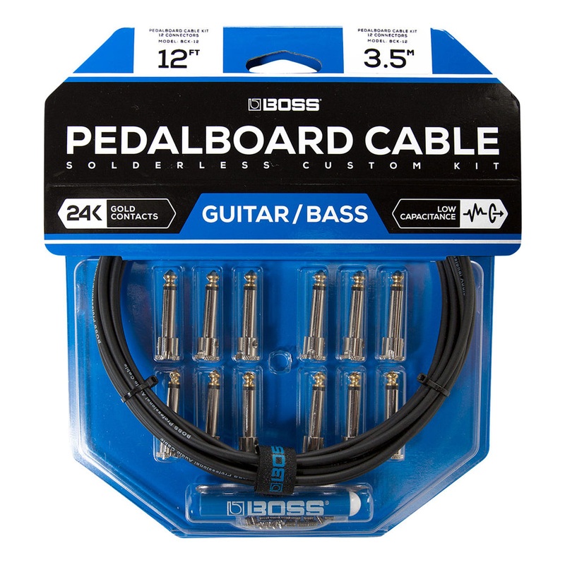 BOSS BCK-12 Pedalboard Cable Kit – 12 Connectors – 12 ft.