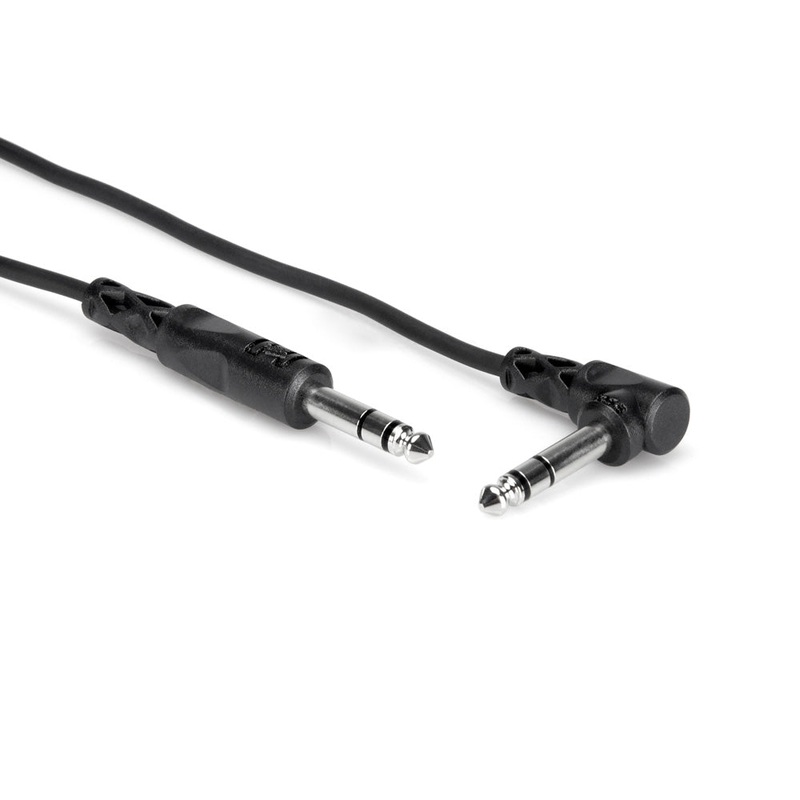 Hosa Balanced Interconnect Cable, 1/4 in. to Right-Angle 1/4 in. – 5 ft.