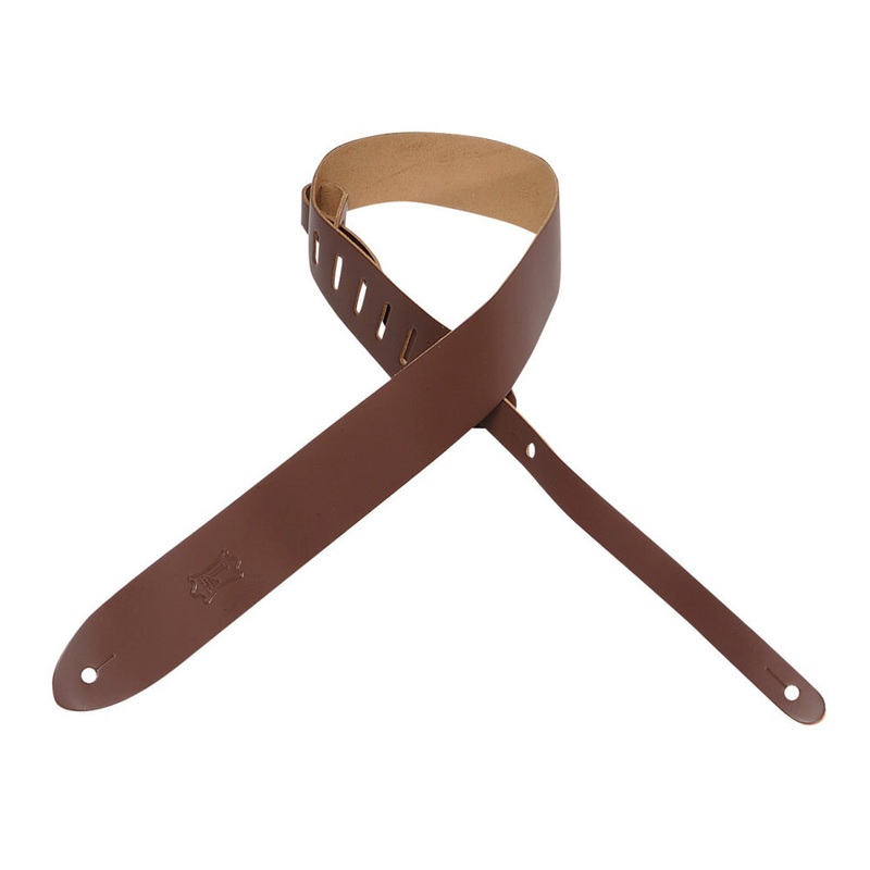 Levy’s M12-BRN Genuine Leather 2 in. Guitar Strap – Brown