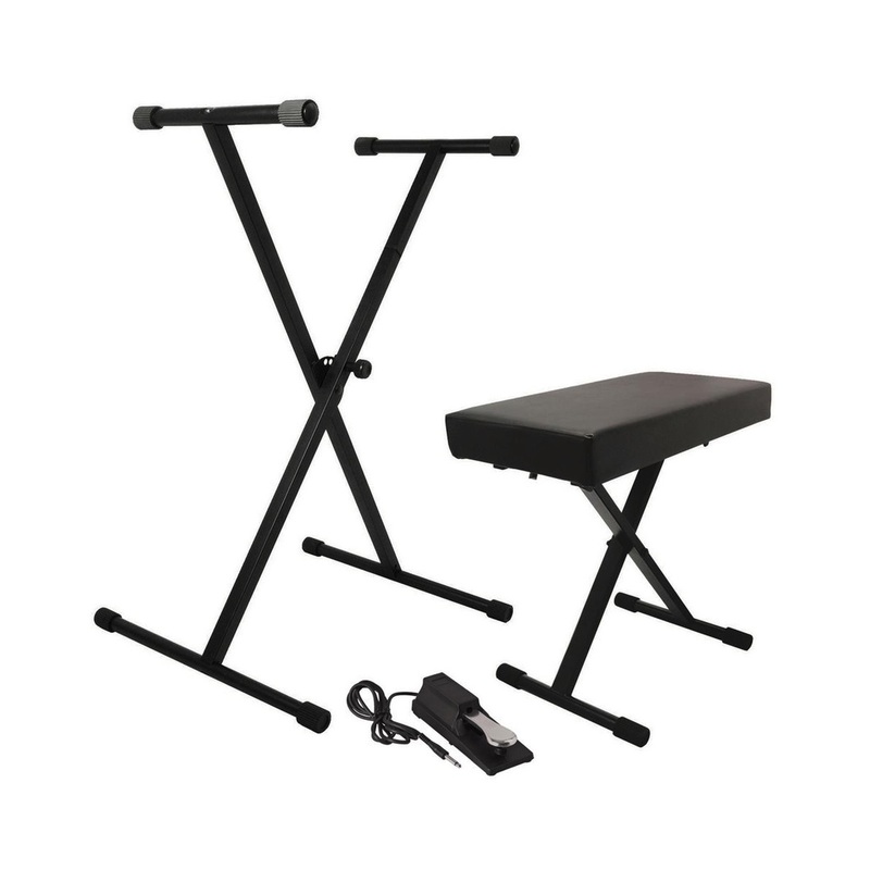 On-Stage KPK6550 Keyboard Stand/Bench Pak with KSP100 Sustain Pedal