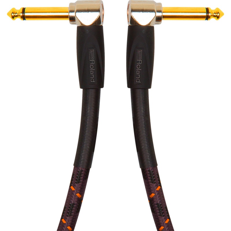 Roland RIC-G3AA Gold Series Angle to Angle Instrument Cable – 3 ft.