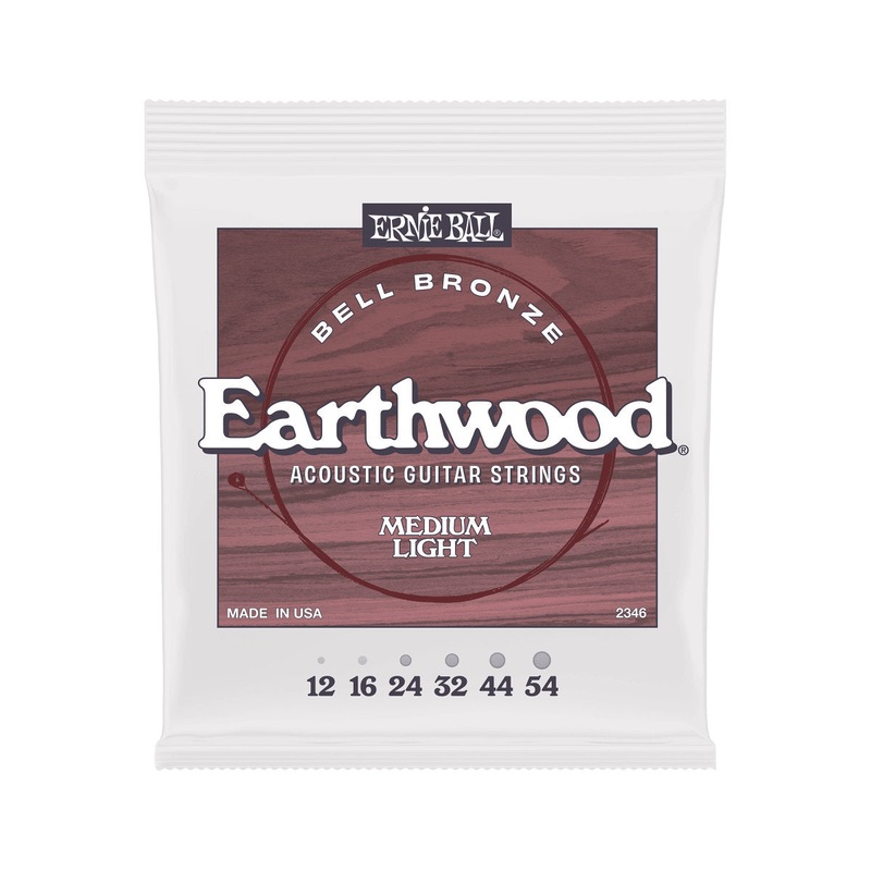 Ernie Ball Earthwood Bell Bronze Acoustic Guitar Strings – Medium Light – 12-54