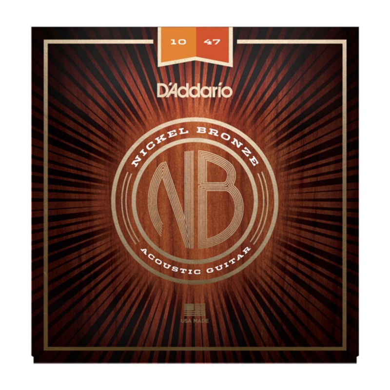 DAddario NB1047 Nickel Bronze Acoustic Guitar Strings Extra Light 10-47