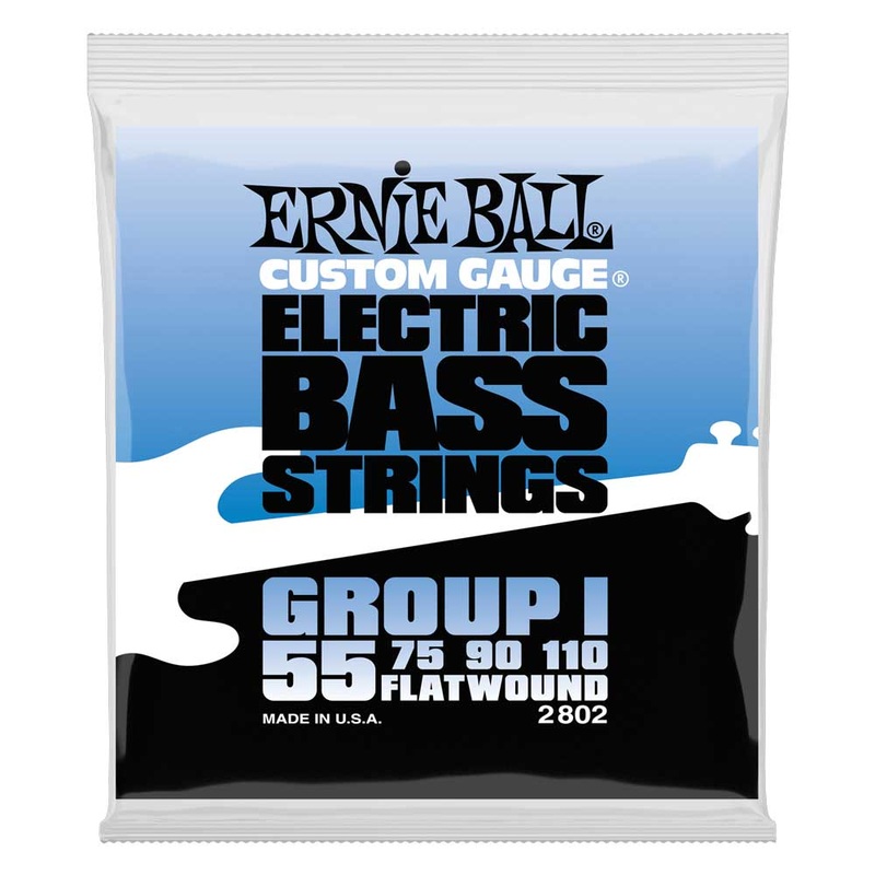 Ernie Ball 2802 Electric Bass String Set – Flat Wound Group I 55-110