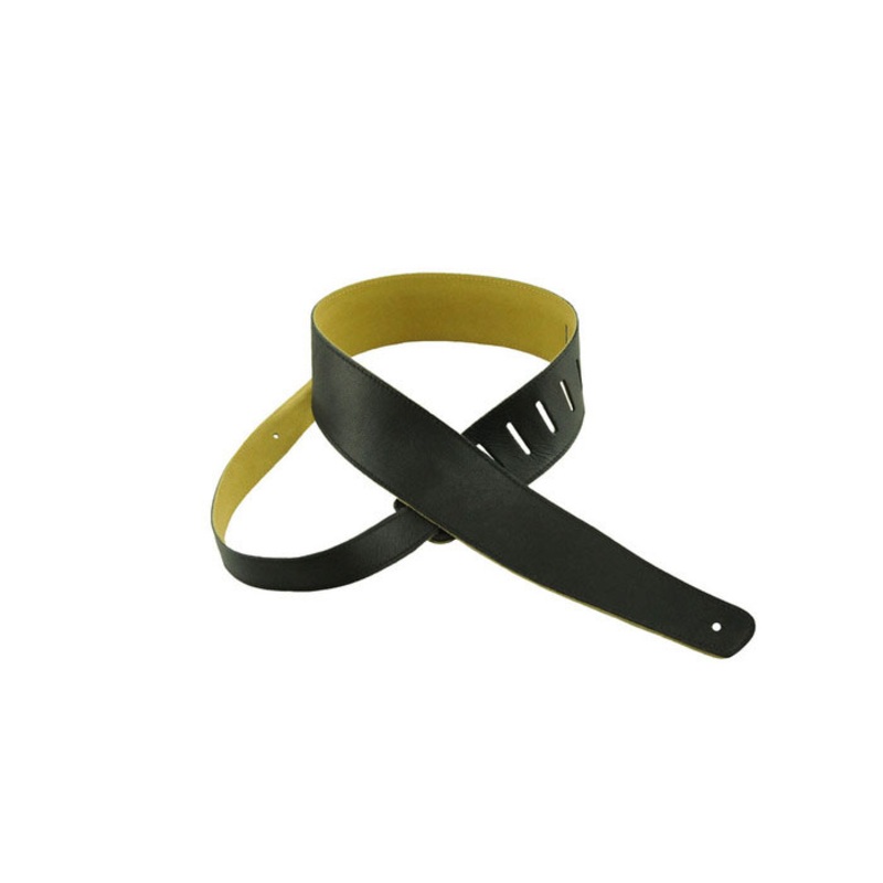 Henry Heller HCAP25 2.5 in. Capri Leather Guitar Strap – Black