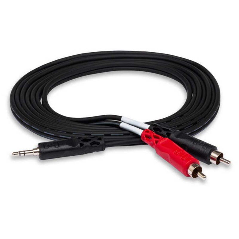 Hosa – CMR-210 – 10 ft Stereo Breakout Cable – 3.5mm TRS Male to Dual RCA Male