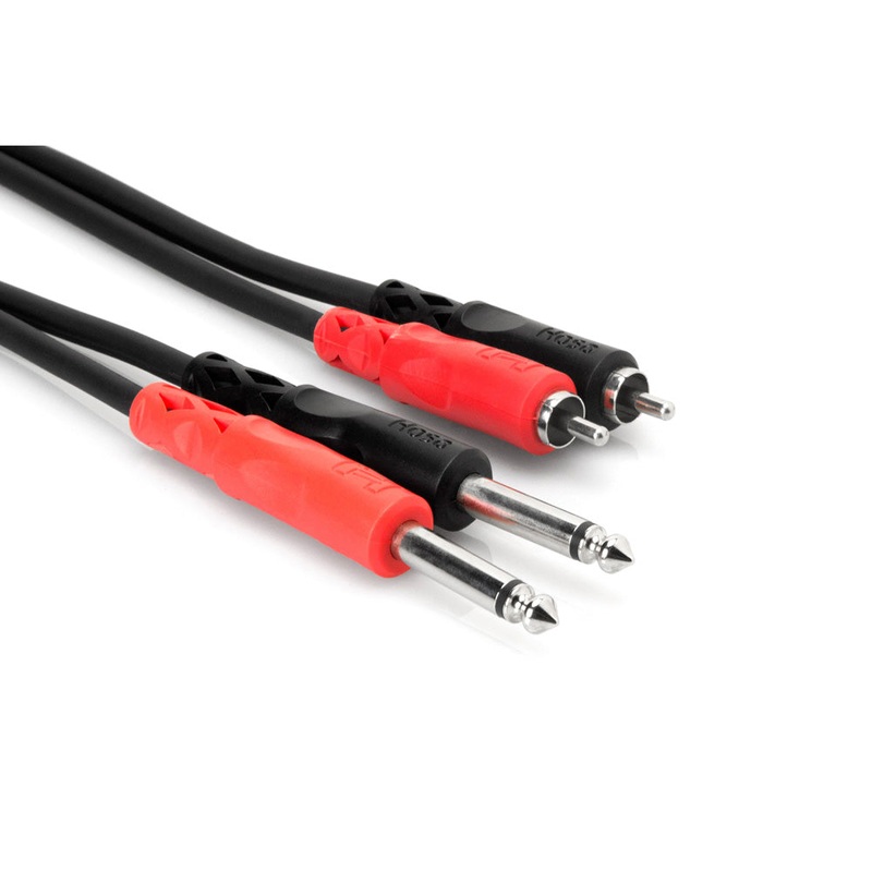 Hosa CPR-201 Stereo Interconnect Cable, Dual 1/4 in. to RCA – 3 ft.