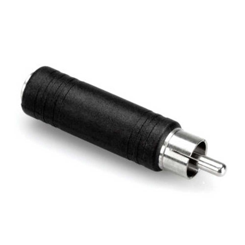 Hosa GPR-104 Straight Adapter – 1/4 TS Female to Single RCA Male