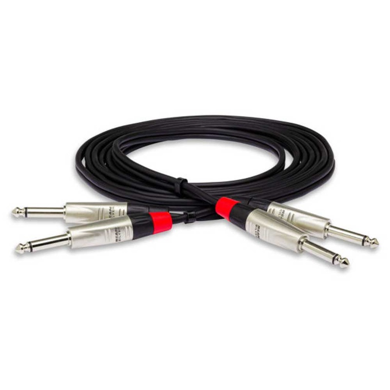 Hosa – HPP-020X2 – 20 ft Pro Stereo Interconnect Cable – Dual REAN 1/4 in TS Male to Same