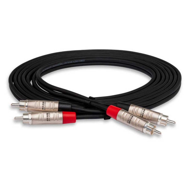 Hosa – HRR-003X2 – 3 ft Pro Stereo Interconnect Cable – Dual REAN RCA Male to Same
