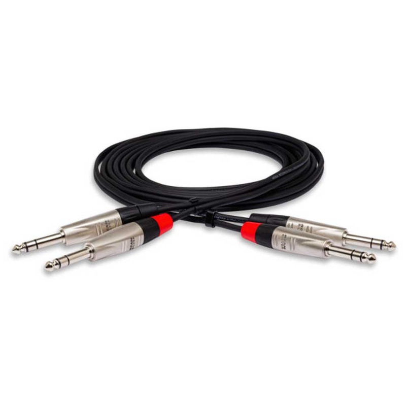 Hosa – HSS-010X2 – 10 ft Pro Stereo Interconnect Cable – Dual REAN 1/4 in TRS Male to Same