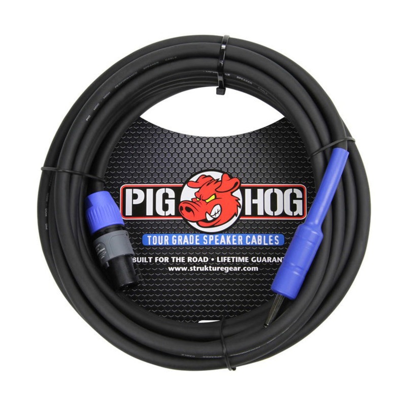 Pig Hog PHSC25S14 1/4 in. to Speakon Speaker Cable – 25 ft.