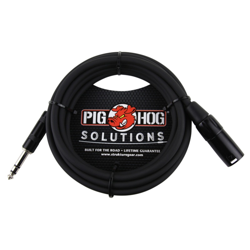 Pig Hog PX-TMXM2 TRS(M) to XLR(M) Balanced Cable – 10 ft.