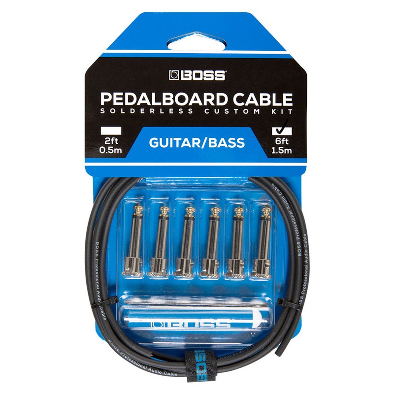 BOSS BKC-6 Pedalboard Cable Kit – 6 Connectors – 6 ft.