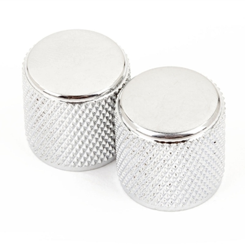 Fender – 0991366000 – Knurled Chrome Knobs for Telecaster and Precision Bass – Chrome