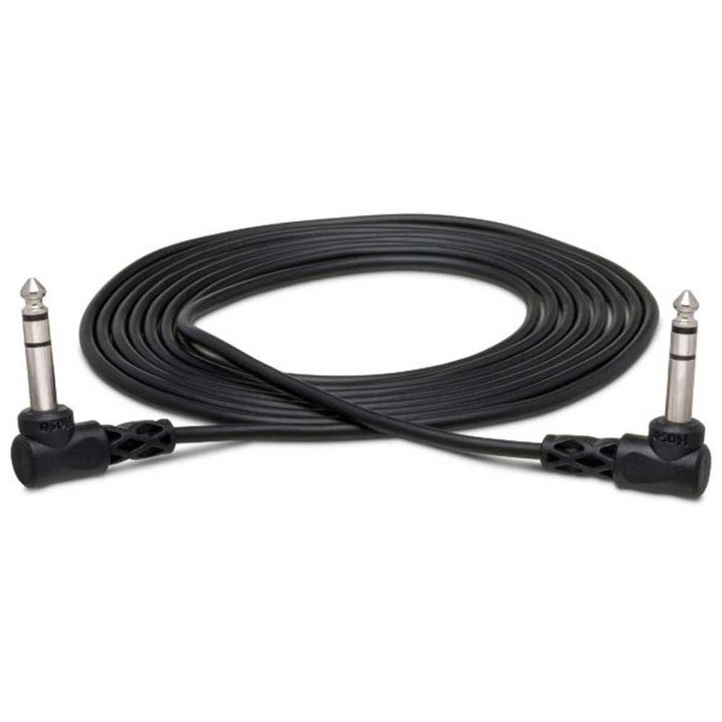 Hosa CSS-103RR Balanced Interconnect Cable – 1/4 in Right Angle TRS Male to Same – 3 ft.
