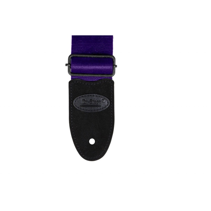 On-Stage GSA20PP Seatbelt 2 in. Guitar Strap – Purple