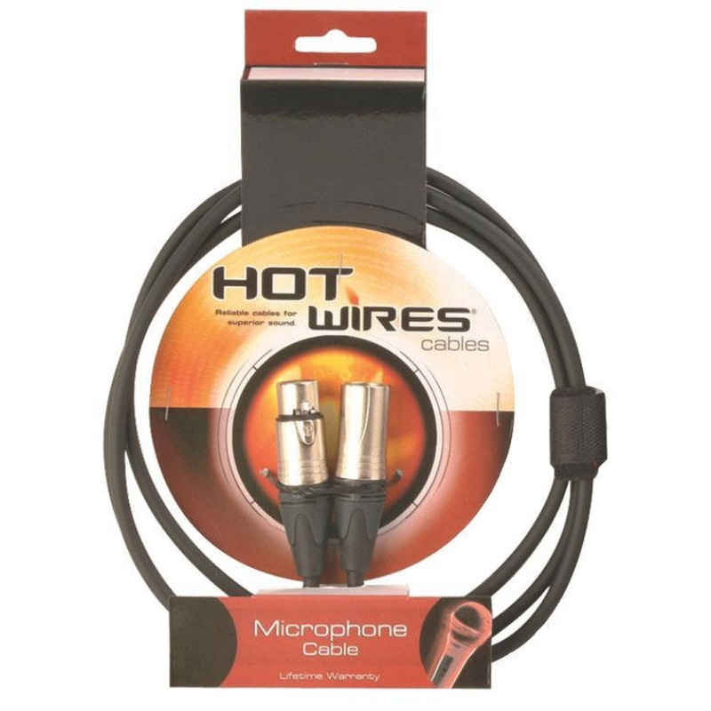 On-Stage – MC-3NN – 3 ft Hot Wire Pro Microphone Cable – Neutrik XLR Female to Male