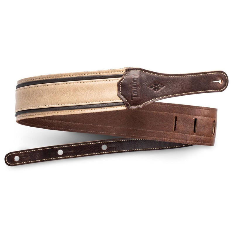 Taylor 4111-25 Reflections Series Leather 2.5 in. Guitar Strap – Spruce and Ebony