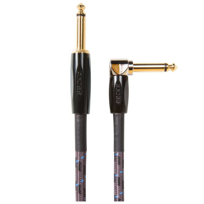 BOSS BIC-15A Straight to Angle Instrument Cable – 15 ft.