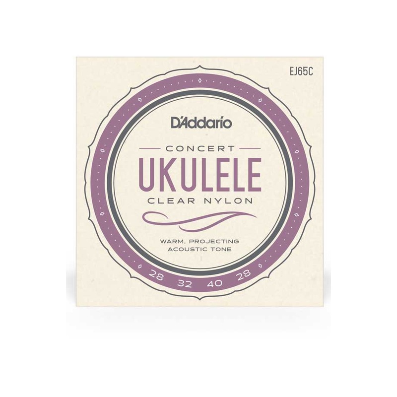 D’Addario EJ65C Concert Ukulele Clear Nylon Strings
